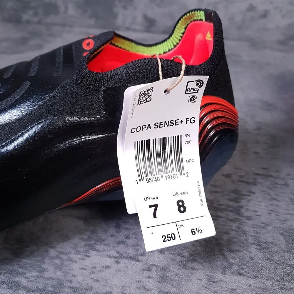 ADIDAS Copa Sense+ FG Soccer Cleats Boots Mens 7 Womens 8 Black‎ Orange GW3608